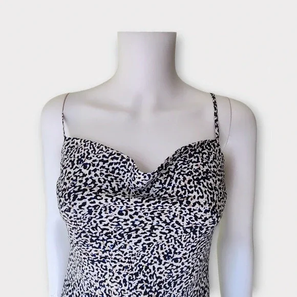 Express Slip Dress Size XS Mini Animal Print 90s Y2K - Picture 4 of 10